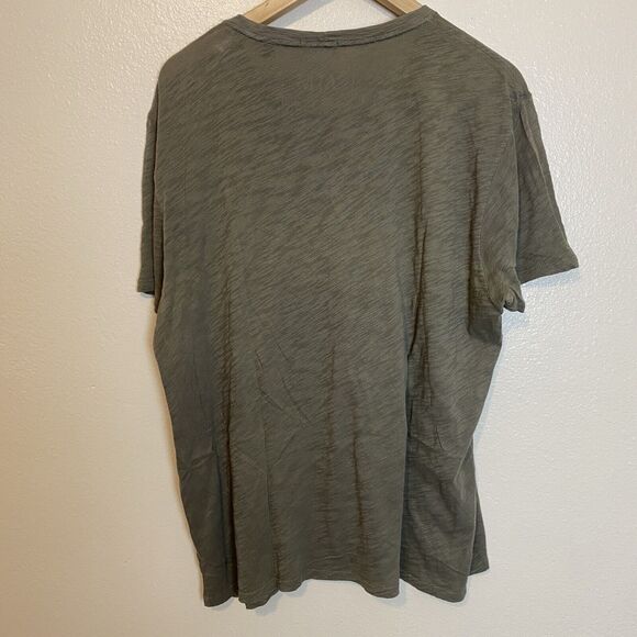 ATM Anthony Thomas Melillo L Slub Knit Jersey Top Tee T-Shirt Green Short Sleeve - Picture 3 of 4